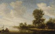 Salomon van Ruysdael River landscape oil painting